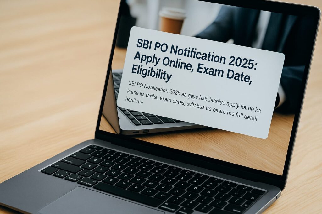 SBI PO Notification 2025 official announcement snapshot