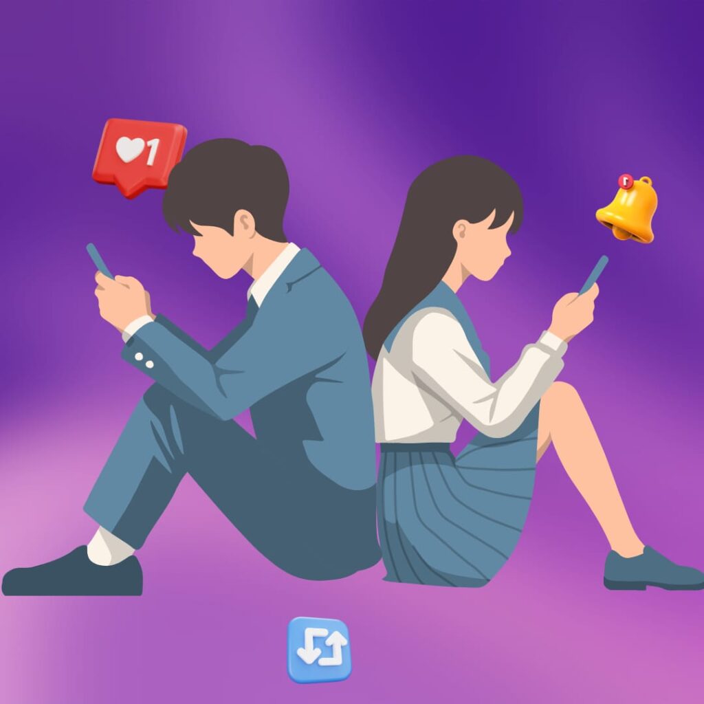 Teenager Distracted While Studying