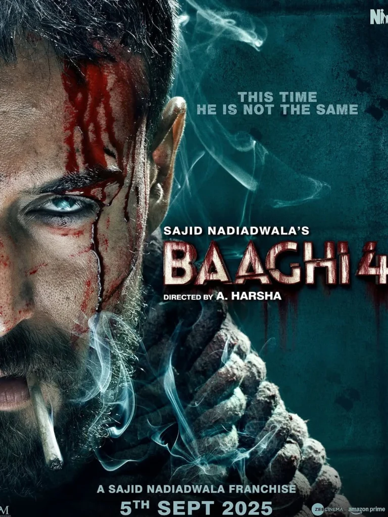 Baaghi 4 Release 2025 Tiger Shroff in darker, bloodied avatar poster