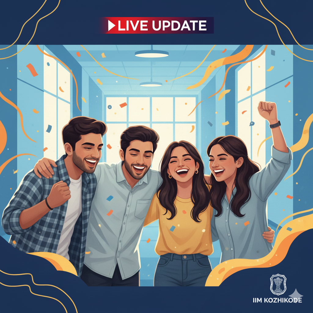 Students showing positive signs before CAT Result 2025 scorecard release