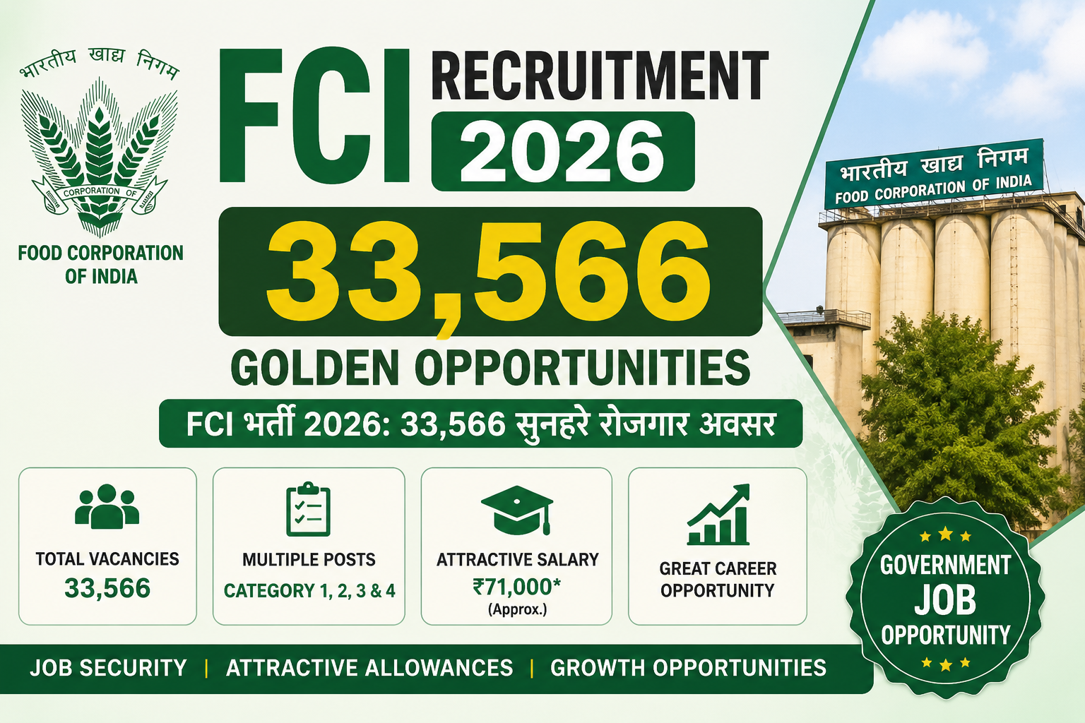FCI Recruitment 2026