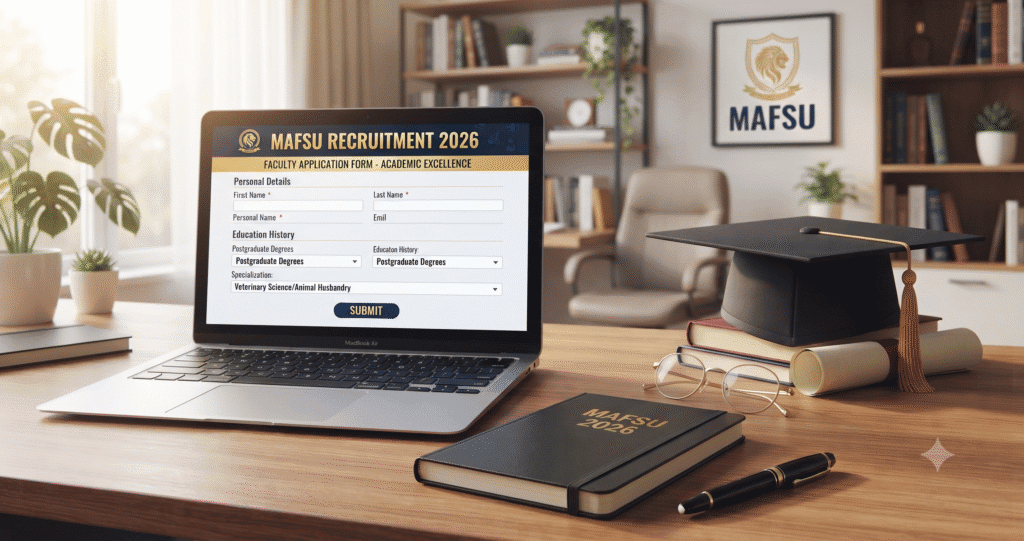 How to apply online for MAFSU Recruitment 2026 application process