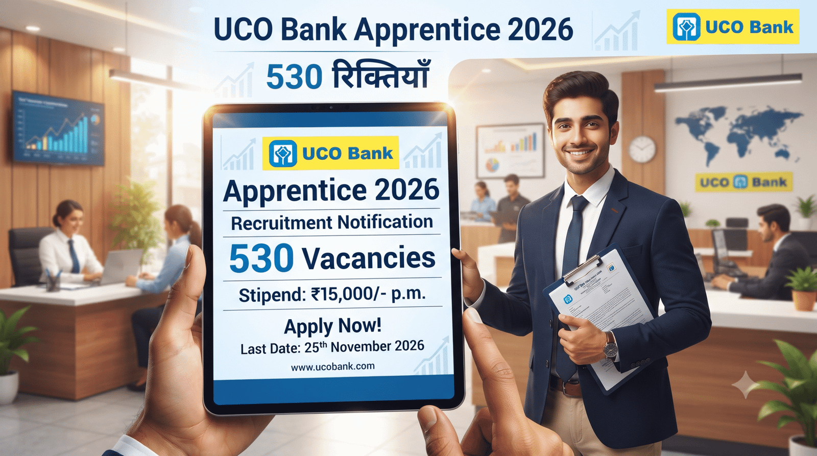 UCO Bank Apprentice Recruitment 2026 Banner